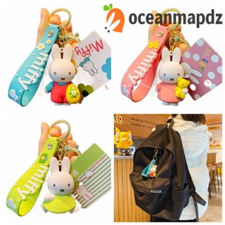 Oceanmapdz พวงกุญแจการ์ตูนกระต่าย, เครื่องประดับสไตล์เกาหลี, พวงกุญแจอเนกประสงค์ โลหะผสม กระต่าย ทุกวัน