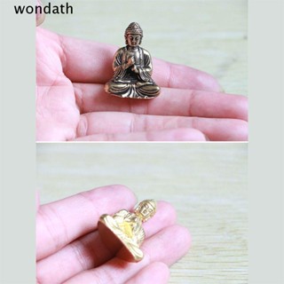 Wonda ฟิกเกอร์พระพุทธรูปทองแดงบริสุทธิ์ ขนาดเล็ก 2 สี สําหรับตกแต่งสวน 2 ชิ้น