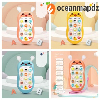 Oceanmapdz โทรศัพท์มือถืออิเล็กทรอนิกส์ ของเล่นเด็ก โทรศัพท์จําลอง เสียงของเล่น ปลอดภัย โทรศัพท์เพลง|ยางกัด มีเสียงเพลง ปลอดภัย ของขวัญวันเกิด