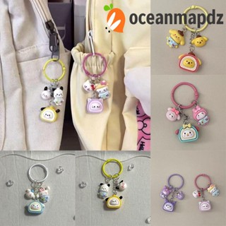 Oceanmapdz พวงกุญแจ จี้การ์ตูนแมว Cinnamoroll Kitty ปอมปอมปุริน สําหรับเด็กอนุบาล