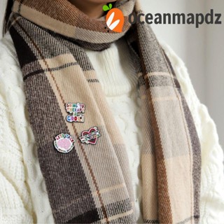 Oceanmapdz เข็มกลัดจิตใจ สุขภาพสมอง โลหะผสม เคลือบ อุปกรณ์เสริมเสื้อผ้า สไตล์เกาหลี หมุดข้อความ ตราประจําวัน