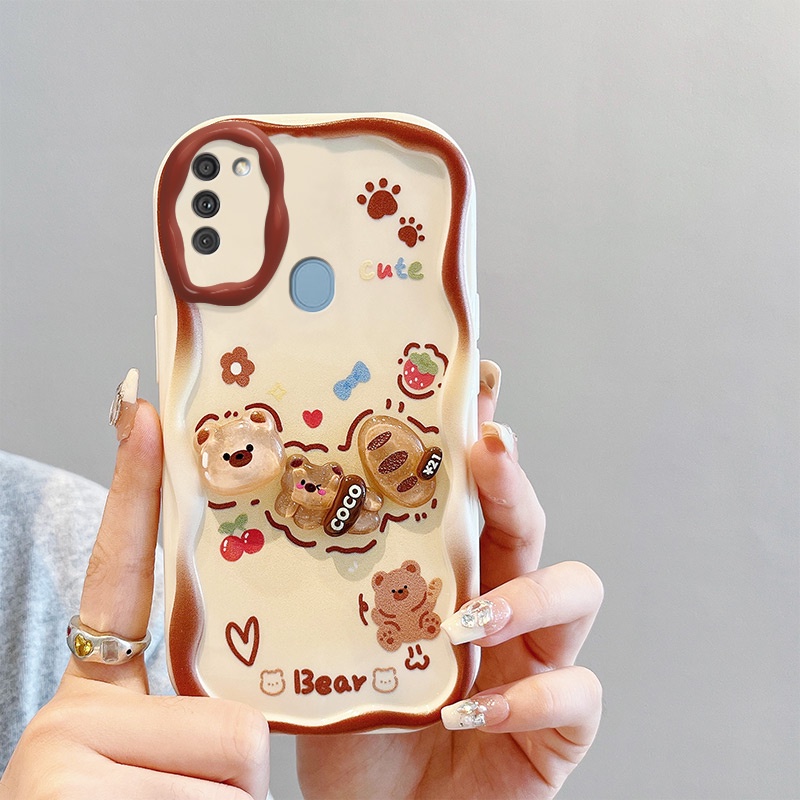 เคส samsung a11 เคสซัมซุง a11 เคสโทรศัพท์มือถือ ลายตุ๊กตา 3D สีครีม สําหรับ Samsung a11 Samsung m11 - รูปที่ 5
