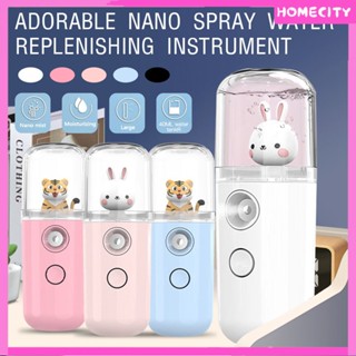 [Ready] [พร้อม] Mini Nano Water Mist Sprayer พร้อมการ์ตูนน่ารัก Facial Steamer Beauty Spray Nano Spray Face Steamer Facial Tools