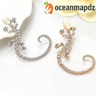 Oceanmapdz บ้าน จิ้งจก คลิป ต่างหู, ที่เกี่ยวหู สไตล์เกาหลี, โลหะผสมหวาน ตะขอเกี่ยวหู ด้านเดียว ต่างหูตกแต่ง