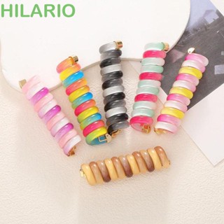 Hilario ยางรัดผม แบบยืดหยุ่น สีรุ้ง แฟชั่นสไตล์เกาหลี