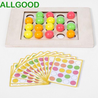 Allgoods ของเล่นลูกปัดไม้ นับจํานวน เกมปลายนิ้ว ฝึกความจํา ของเล่นทางประสาทสัมผัส มอนเตสซอรี่ หลากสี ของเล่นเด็ก