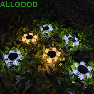 Allgoods โคมไฟติดผนัง LED พลังงานแสงอาทิตย์ กันน้ํา สีขาวอบอุ่น 600mah