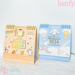 Lanfy ปฏิทินตั้งโต๊ะ รูปสุนัข Kulomi หัวใจ ขนาดเล็ก สําหรับตกแต่ง