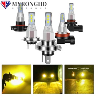 Myronghd ไฟตัดหมอก LED 80W 2525 80W DRL สีเหลือง สําหรับรถยนต์ 2 ชิ้น