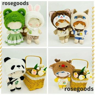 Rosegoods1 หมวกหูสัตว์ การ์ตูนหมู กระต่าย แมว 20 ซม. หมวกตุ๊กตา ของขวัญ เปลี่ยนชุด เกมคอสเพลย์ กวาง ฉลาม แพนด้า น่ารัก หมวกของเล่น