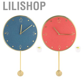 Lilishop Simple Modern Swing Clock With Pendulum Wall Decor For Home Use