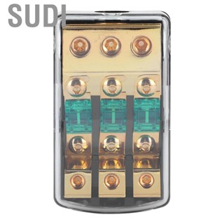 Sudi 0/2/4 Gauge In To 4/8/10 Out 60A 3 Way Mini ANL Fuse Holder Distribution