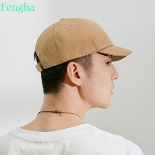 Fengha หมวกเบสบอล ปีกสั้น เท่ ปรับได้ เรียบง่าย หมวกกอล์ฟ หมวกกันแดด หมวกสแน็ปแบ็ค ฮิปฮอป ผู้หญิง หมวกเบสบอล