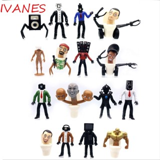 Ivanes โมเดลฟิกเกอร์ Skibidi Toilet Action Figure Skibidi Toilet Monitor Cameraman Camera Man ของเล่นสําหรับเด็ก