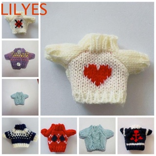 Lilyescub เสื้อกันหนาว ลายคริสต์มาสน่ารัก สีขาว แดง เขียว สําหรับตุ๊กตา Bjd 16 ซม. 17 ซม.