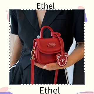 Ethel1 กระเป๋าถือ กระเป๋าสะพายไหล่ สะพายข้าง หนัง Pu ทรงโท้ท ความจุสูง ลายหมีลิตเติ้ล แฟชั่นสําหรับสตรี