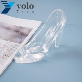 Yolo แม่พิมพ์ซิลิโคน รูปรองเท้าส้นสูง สไตล์เจ้าหญิง สําหรับตกแต่งบ้าน DIY