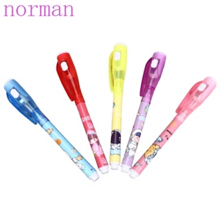 Norman ปากกามาร์กเกอร์ ที่มองไม่เห็น สร้างสรรค์ ตลก นักเรียน ของเล่นสําหรับเด็ก แสง UV เด็ก ปากกาเจลวิเศษ