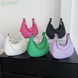 Maywi กระเป๋าถือ หนัง PU ขนาดใหญ่ จุของได้เยอะ สีพื้น สําหรับผู้หญิง