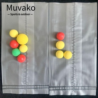 Muvako ถุงตาข่าย PVA แบบใส ลายนูน เป็นมิตรกับสิ่งแวดล้อม สําหรับเหยื่อตกปลา 100 ชิ้น