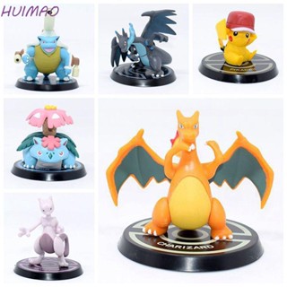 Huimao ฟิกเกอร์โปเกม่อน PVC Mewtwo Charizard Charizard X 6 ชิ้น/ชุด