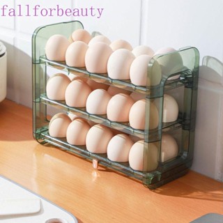 Fallforbeauty กล่องพลาสติกใส กันลื่น สําหรับใส่ไข่ในตู้เย็น