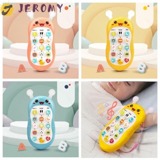 Jeromy โทรศัพท์มือถืออิเล็กทรอนิกส์ ของเล่นเด็ก โทรศัพท์จําลอง อิเล็กทรอนิกส์ ควบคุมเพลง นอนหลับ ของเล่นยางกัด เสียงเพลง ของเล่นเด็ก