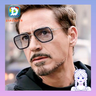 Diachath Tony Stark แว่นกันแดด กรอบโลหะ หรูหรา สี่เหลี่ยม สไปเดอร์แมน แว่นกันแดด