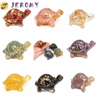 Jeromy ตุ๊กตาเต่าคริสตัล อีพ็อกซี่ รูปเต่าธรรมชาติ สร้างสรรค์ สําหรับตกแต่งบ้าน