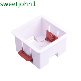 Sweetjohn กล่องซ็อกเก็ตติดผนัง ทรงสี่เหลี่ยม 86 แบบ 35 46 มม. สีขาว