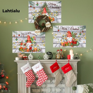 Lahtialu สติกเกอร์ติดผนัง ลายการ์ตูนซานต้า หลากสี ลอกออกได้ สําหรับตกแต่งบ้าน เทศกาล วันหยุด ชุดละ 3 ชิ้น