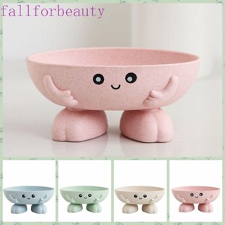 Fallforbeauty กล่องสบู่ ระบายน้ํา ไม่ขึ้นรา ฟางข้าวสาลี ลายการ์ตูนน่ารัก 3D กันลื่น สําหรับห้องครัว