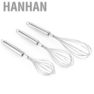 Hanhan 3Pcs Stainless Steel Strong And Durable Manual  Frother Mixer