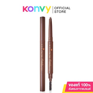 RAN COSMETIC Instyle Eyebrow Pencil By Pom Vinij 0.25g #Brown ดินสอเขียนคิ้วรัน อินสไตล์ อายบราว บาย ป้อม วินิจ.