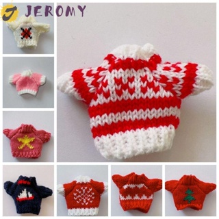 Jeromy Bjd เสื้อกันหนาว ลายคริสต์มาสน่ารัก สีขาว แดง เขียว 10 ซม. สําหรับตุ๊กตา 16 ซม. 17 ซม.