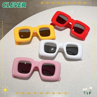 Clever Y2K แว่นตากันแดด UV400 สีแคนดี้ สีแดง สีเหลือง สําหรับผู้หญิง