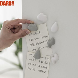 Darby สติกเกอร์แม่เหล็ก ลายก้อนเมฆ ดูดซับน้ําได้ดี สําหรับติดตกแต่งตู้เย็น