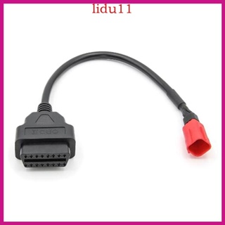 Lid สายเคเบิลอะแดปเตอร์เชื่อมต่อ 16 Pin เป็น 6 Pin OBD2 USB สําหรับรถจักรยานยนต์