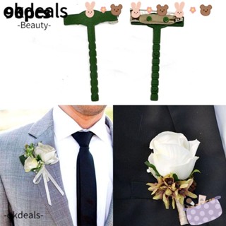 Okdeals เข็มกลัดพลาสติก รูปตัว T ลายดอกไม้ สําหรับตกแต่งงานแต่งงาน 90 ชิ้น