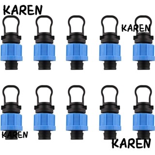 Karen เทปล็อกท่อน้ําหยด 16 มม. สีฟ้า สําหรับรดน้ําสวน 10 ชิ้น