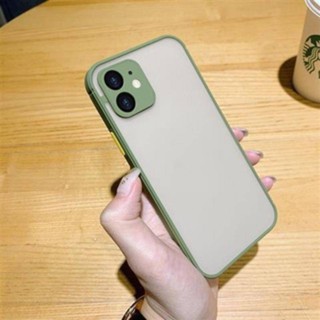 เคสโทรศัพท์มือถือ PC และซิลิโคน แบบแข็ง เนื้อแมตต์ หรูหรา สําหรับ iPhone 11 Pro Max 13 12