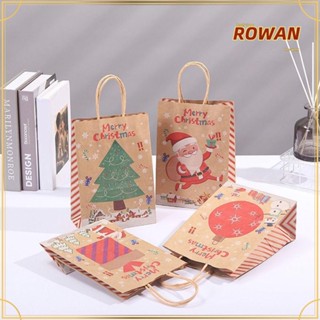 Rowans ถุงกระดาษใส่อาหาร ลายเกล็ดหิมะ DIY 5 ชิ้น