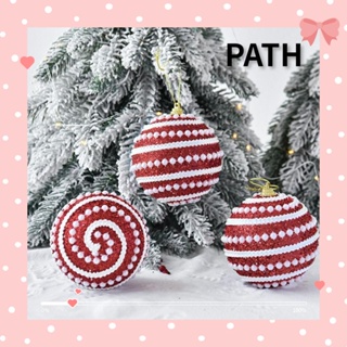 Path จี้ลูกบอลแขวน 8 ซม. สําหรับตกแต่งต้นคริสต์มาส DIY 2 ชิ้น