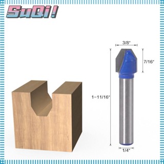 Suqi ดอกสว่านเราเตอร์ 90 องศา ก้าน V 1/4 ประสิทธิภาพสูง สําหรับงานไม้