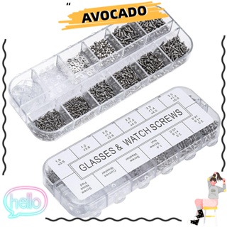 Avocarr ชุดซ่อมแว่นตา 1100 ชิ้น 5 คู่ แผ่นรองจมูก แหนบ สกรูขนาดเล็ก