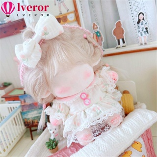 Lveror ชุดเสื้อผ้าตุ๊กตาไอดอล ผ้าฝ้าย แฮนด์เมด สีสันสดใส 20 ซม.