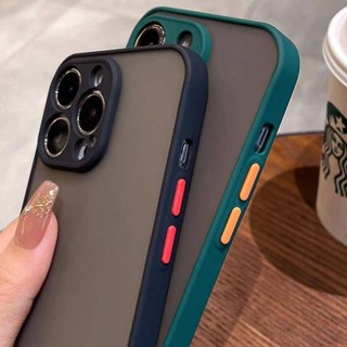 เคสโทรศัพท์มือถือ PC แข็ง และซิลิโคน แบบใส เนื้อแมตต์ หรูหรา สําหรับ iPhone 12 mini Pro Max 13