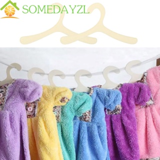 Somedayzl ไม้แขวนเสื้อพลาสติก สีเบจ อุปกรณ์เสริม สําหรับสัตว์เลี้ยง แมว 10 ชิ้น