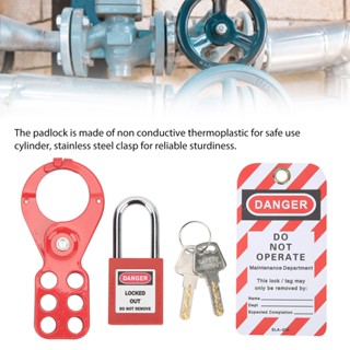 Tool Lockout Tagout Kit พร้อมกุญแจนิรภัย Hasp Padlock Loto Tag Keys ป้องกันการงัดแงะสำหรับอุปกรณ์อุตสาหกรรม