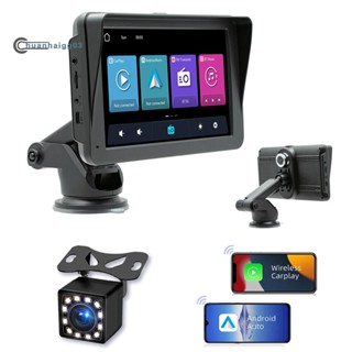 วิทยุติดรถยนต์ 7 นิ้ว พร้อมกล้องติดรถยนต์ Dashcam Dash Mount CarPlay &amp; Android Auto บลูทูธ กระจกลิงค์ FM กล้องถอยหลัง ทนทาน ติดตั้งง่าย